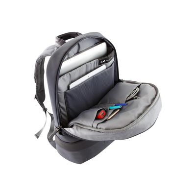 8032572150045-Nava Easy + - Sac à dos pour ordinateur portable 15,6" - gris foncé-Angle gauche-4