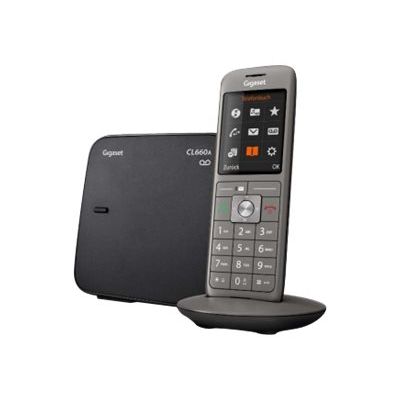 4250366853550-Gigaset CL660A - téléphone sans fil - avec répondeur - anthracite-Angle droit-0