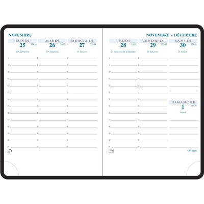 3660942000246-Agenda de poche Winner - 1 semaine sur 2 pages - 10,5 x 15,5 cm - disponible dans différentes couleurs--4