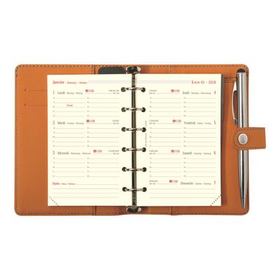 3664447062136-Andrea 13 - Organiseur orange - 10,5 x 14,5 cm - Oberthur-Avant-1