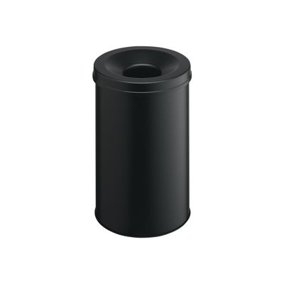 8710968458011-Durable - Corbeille à papier anti-feu avec étouffoir 30L - Noir-Avant-0