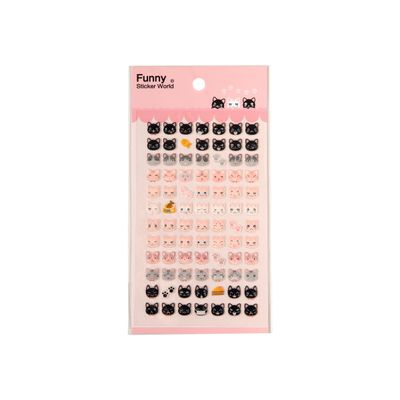 3108726098725-Oberthur Funny Sticker World - Stickers - chats-Avant-0