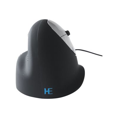 6956993300013-R-Go Tools - souris filaire ergonomique pour droitier - noir et argent-Arrière-0