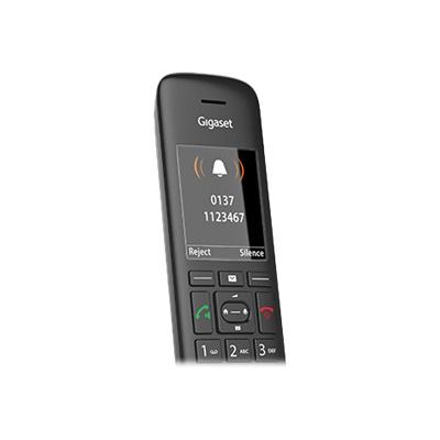 4250366851198-Gigaset C570A Duo - téléphone sans fil - avec répondeur + combiné supplémentaire - noir-Gros plan-4