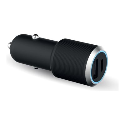 3571211499572-Force Power Lite - Double Chargeur voiture - 37W (12+25W) - Power Delivery - Noir - Garanti-Angle gauche-0