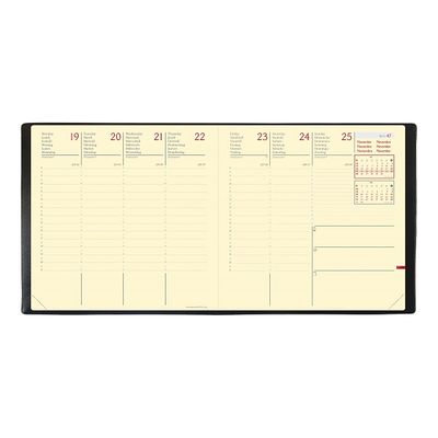 3371010441587-Wild Exécutif Prestige - Agenda 1 semaine sur 2 pages - 16 x 16 cm - camel - Quo Vadis--1