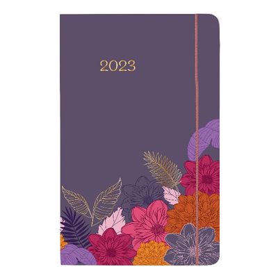 3664447134994-Agenda Giverny - 1 semaine sur 2 pages - 10 x 15 cm - violet - Oberthur--0