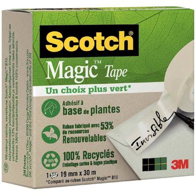 0051141405995-Scotch Magic Green - Ruban adhésif - 19mm x 30 m - invisible--0