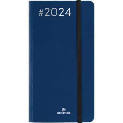 3664447154459-Agenda de poche Flex - 1 semaine sur 2 pages - 9,5 x 17,5 cm - bleu marine - Oberthur--0