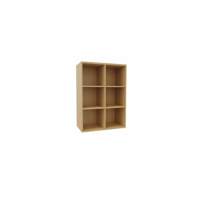 3617350005936-Vestiaire CAMILLE 6 cases - H112,3 x L80,7 x P43,2 cm - imitation chêne clair - portes en option (non --0