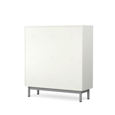 3617350005936-Vestiaire CAMILLE 6 cases - H112,3 x L80,7 x P43,2 cm - imitation chêne clair - portes en option (non --1