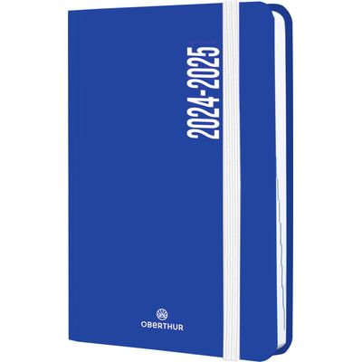 3664447174662-Agenda à élastique Alabama - 1 jour par page - 12,5 x 17,5 cm - bleu marine - Oberthur--0