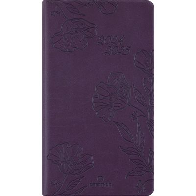 3664447168760-Agenda de poche Summerside - 1 semaine sur 2 pages - 9,5 x 17,5 cm - prune - Oberthur--0