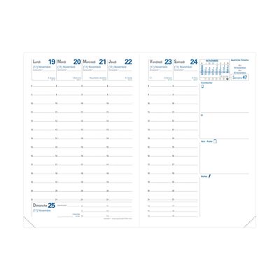 3371010513871-Quo Vadis Calypso - Agenda - 2025 - semainier - mini - 100 x 150 mm - portrait - papier blanc - couleur unique - couverture bei--2
