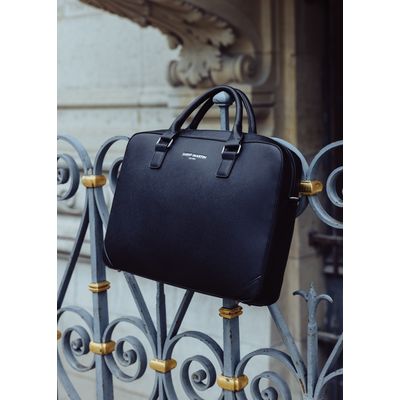 3135257824226-Saint-Martin - Sacoche ordinateur noir Noah - 1 compartiment - 15,6" - Viquel--4