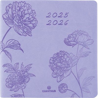 3664447197562-Agenda Summerside - 1 semaine sur 2 pages - 16,5 x 16,5 cm - lilas - Oberthur--0