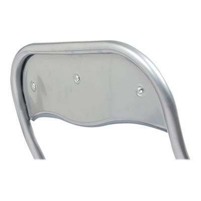 3760185028943-Chaise pliante JUNY - assise et dossier recouverts de PVC - Gris-Gros plan-5