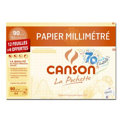 3148950027856-CANSON La Pochette millimétré - papier millimétré-Avant-0