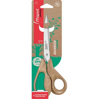 3154144991117-Maped Advanced Wood - Ciseaux 21 cm - asymétriques--0