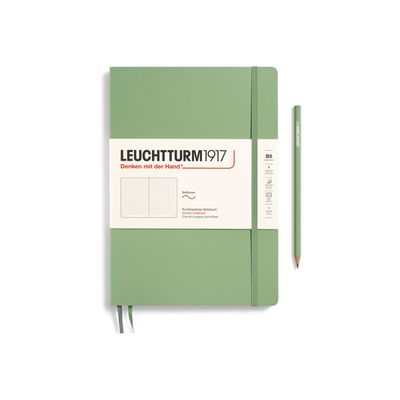 4004117593307-Leuchtturm1917 - Carnet de notes souple B5 - pointillés - vert sauge-Avant-0