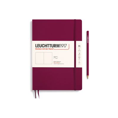 4004117551703-Leuchtturm1917 - Carnet de notes souple - composition B5 - uni - bordeaux-Avant-0