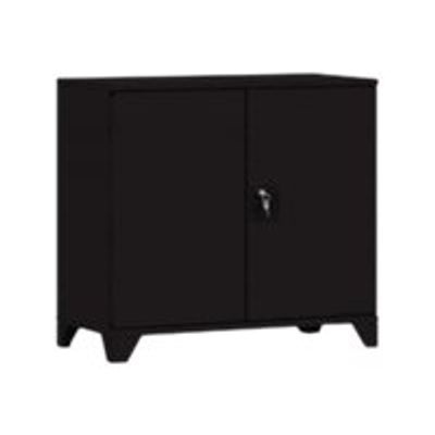 3219099259733-Armoire démontable à portes battantes avec pieds - 80x80 cm - rouge nacré-Angle gauche-0