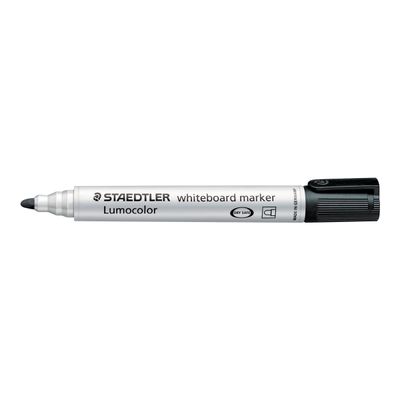 4007817328859-STAEDTLER LUMOCOLOR 351 - Marqueur effaçable - pointe ogive - noir-Angle gauche-0