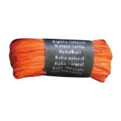 3065501960588-Maildor - Pelote de raphia naturel - ruban d'emballage 50 g - orange-Avant-0