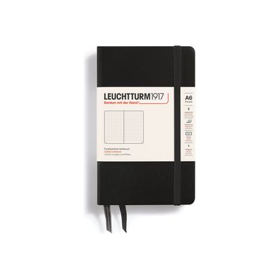 4004117328039-Leuchtturm1917 - Carnet de notes rigide A6 - pointillés - noir-Avant-0
