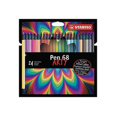 4006381547048-STABILO Pen 68 ARTY - 24 Feutres - couleurs assorties-Avant-0