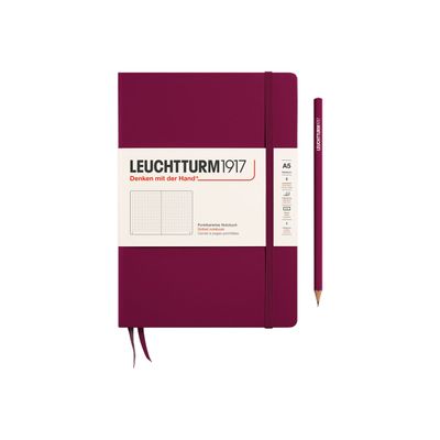 4004117551901-Leuchtturm1917 - Carnet de notes rigide A5 - pointillés - bordeaux-Avant-0