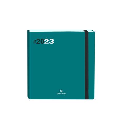 3664447135182-Agenda Flex - 1 semaine sur 2 pages - 16 x 16 cm - émeraude - Oberthur-P_79398102_2-0