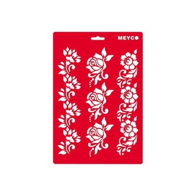 4028245660427-MEYCO - Pochoir artisanal - arrangements floraux - rouge - plastique-P_79406776_1-0