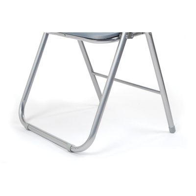 3760185028929-Chaise pliante JUNY - assise et dossier recouverts de PVC - Bleu--2