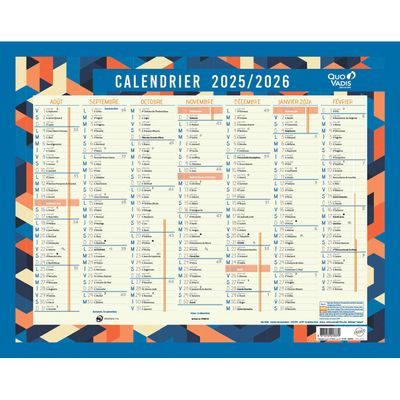3371010410804-Calendrier de banque Août à Septembre - 43 x 33,5 cm - éventail - Quo Vadis--0