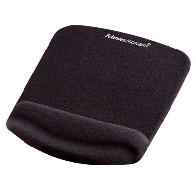 043859718917-Fellowes PlushTouch - Tapis de souris / repose-poignets ergonomique - noir - protection anti-bactérienne Microban - surface douce e--0