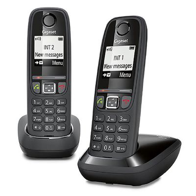 4250366852874-Gigaset AS470 Duo - téléphone sans fil + combiné supplémentaire - noir--0