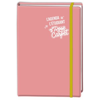 3664447055039-Agenda à élastique gommé Rose Carpet - 1 jour par page - 12,5 x 17,5 cm - 2 décors au choix - Obert--2