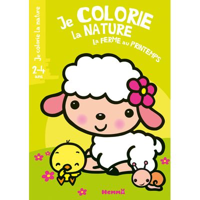 9782508042997-Je colorie la nature (2-4 ans) - la ferme au printemps--0