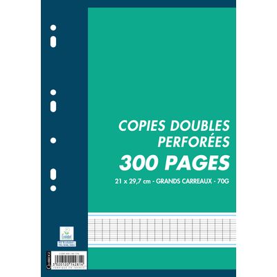 3020120142814-Cambridge - copies doubles - 300 pages - A4 - grands carreaux (Seyes) - perforées--0