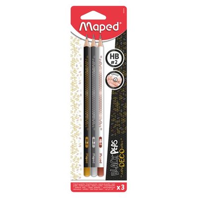 3154148500186-Maped BlackPep's - Pack de 3 crayons à papier - HB--0