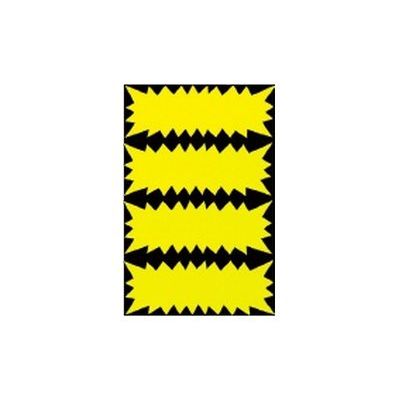 3270240663182-Apli Agipa - 400 cartons flash fluo - jaune - 3,5 x 9 cm-Avant-0