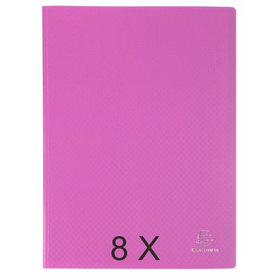 3130632088675-Exacompta Opak - 8 Porte vues - 120 vues - A4 - rose--0