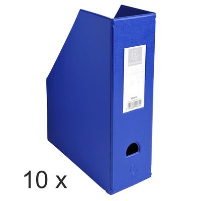 3130632901622-Exacompta - 10 Porte-revues polypro - dos 100 mm - bleu - livrés à plat--0