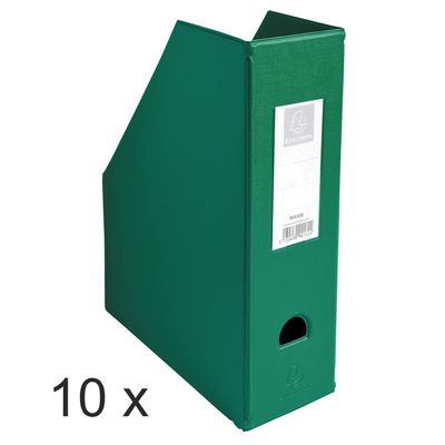 3130632901639-Exacompta - 10 Porte-revues polypro - dos 100 mm - vert - livrés à plat--0