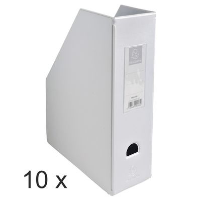 3130632901660-Exacompta - 10 Porte-revues polypro - dos 100 mm - blanc - livrés à plat--0