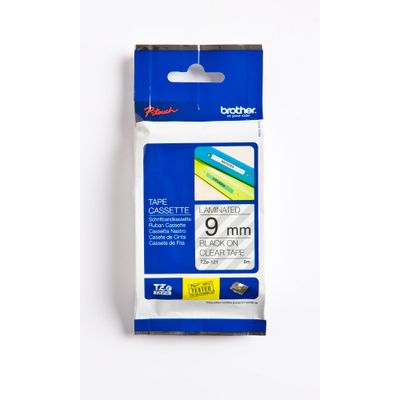 4977766693295-Brother TZeS121 - Ruban d'étiquettes auto-adhésives - 1 rouleau (9 mm x 8 m) - fond transparent écri--0