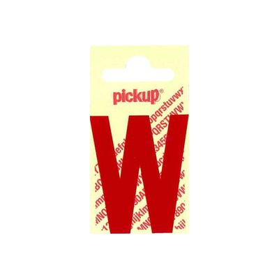 8711234223227-Pickup - Étiquette autocollante - 90 mm - Lettre W - rouge brillant-Avant-0