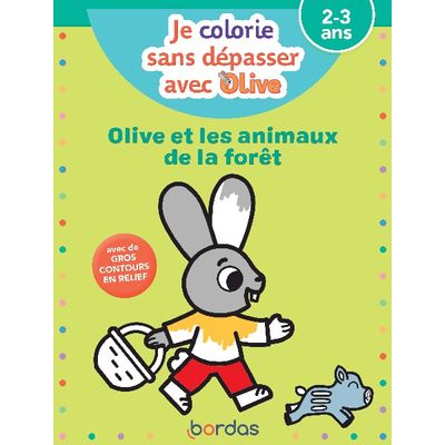 9782047359891-Je colorie sans dépasser avec Olive - Olive et les animaux de la forêt--0