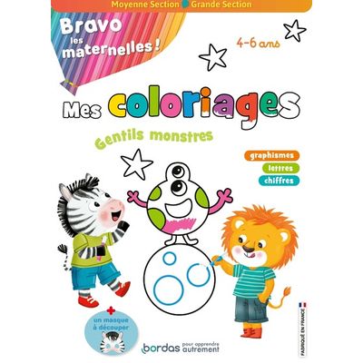 9782047400401-Bravo les maternelles - Mes coloriages - Gentils monstres - Moyenne section et Grande section--0